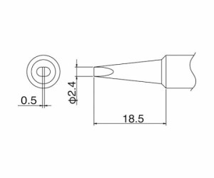 白光（HAKKO） こて先　2.4D型 T19-D24 1本