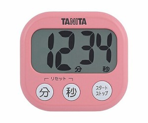 タニタ デジタルタイマー でか見えタイマー フランボワーズピンク TD-384 1個