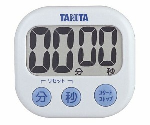 タニタ デジタルタイマー でか見えタイマー ホワイト TD-384 1個