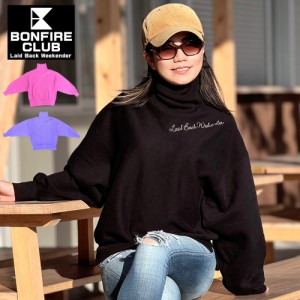 BONFIRE CLUB 日本製 ヴィンテージ製法 ハイネック ドルマンスリーブ スウェット 全3色 フリーサイズ