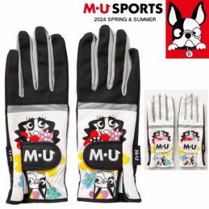 2024年 春夏新作 MU SPORTS MUスポーツ ゴルフ ゴルフグローブ 両手用 レディース MU24SS MU23AW