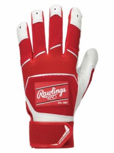 ローリングス Rawlings 両手用 パッチロゴ バッティンググラブ - スカーレット 手袋 レディース 