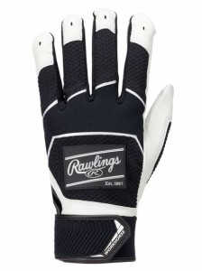 ローリングス Rawlings 両手用 パッチロゴ バッティンググラブ - ブラック 手袋 レディース 