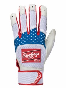 ローリングス Rawlings 両手用 パッチロゴ バッティンググラブ - USAホワイト 手袋 レディース 