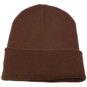 ニット帽 メール便は送料無料 再入荷でサイズ変更 コットン無地ニット ブラウン knit-1237-19 帽子 メンズ レディース 春夏 ニットの帽子