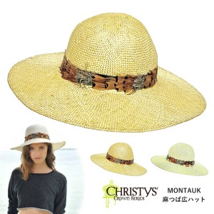 Christys HAT 帽子 正規品 クリスティーズハット 麻素材 つば広ハット メッシュ編み 女優帽 MONTAUK 全2色 ch-ccs1105 レディース 春夏 U