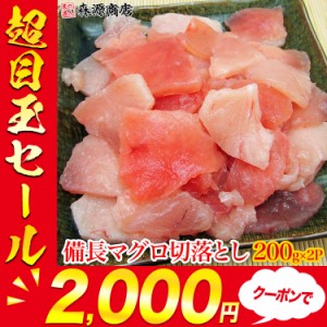 プレミアム会員送料無料訳ありビンチョウマグロ切落としたっぷり400g (200g×2P) 4〜6人前 まぐろ丼 鉄火丼 鮪 冷凍便 プレゼント 食品 