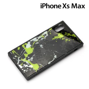 □ MARVEL iPhone XS Max（6.5インチ）用 ガラスハイブリットケース スプラッシュロゴ/ブラック PG-DCS634BK(メール便送料無料)