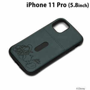 □ ディズニー iPhone11 Pro (5.8インチ) ポケット付きハイブリッドタフケース ドナルドダック　PG-DPT19A06DND (メール便送料無料)