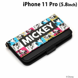 ☆ ディズニー iPhone11 Pro (5.8インチ) ミラー付きダブルフリップカバー ミッキーマウス＆ピート　PG-DFP19A02MKY