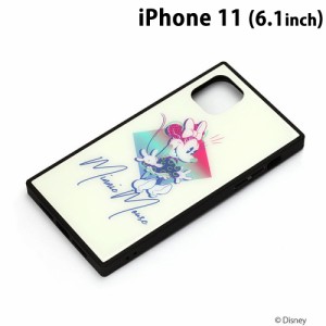 □ ディズニー iPhone11 (6.1インチ) ガラスハイブリッドケース ミニーマウス　PG-DGT19B04MNE (メール便送料無料)
