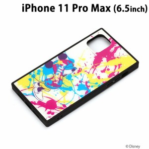 □ ディズニー iPhone11 Pro Max (6.5インチ)ガラスハイブリッドケース ミッキーマウス/スプラッシュ PG-DGT19C03MKY (メール便送料無料)