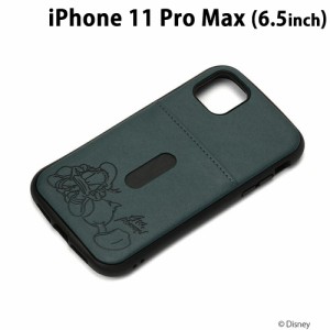 □ ディズニー iPhone11 Pro Max (6.5インチ) ポケット付きハイブリッドタフケース ドナルドダック　PG-DPT19C06DND (メール便送料無料)