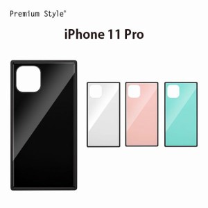 □ iPhone11 Pro (5.8インチ) ガラスハイブリッドケース　PG-19AGT01BK/PG-19AGT02WH/PG-19AGT03PK/PG-19AGT04BL (メール便送料無料)