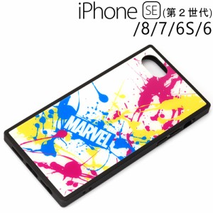 □ マーベル iPhone SE（第2世代）/8/7/6s/6 専用 ハイブリッドケース スプラッシュロゴ/ホワイト　PG-DGT20M11WH (メール便送料無料)