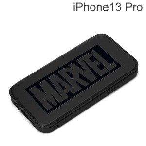 MARVEL iPhone 13 Pro用 ガラスフリップケース ヴェノム PG-DGF21N21VEN