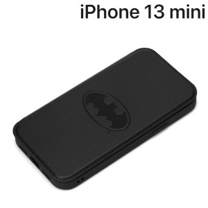 バットマン iPhone 13 mini用 ガラスフリップケース PG-WGF21J04BAT