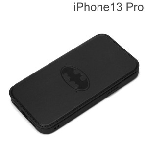バットマン iPhone 13 Pro用 ガラスフリップケース PG-WGF21N04BAT