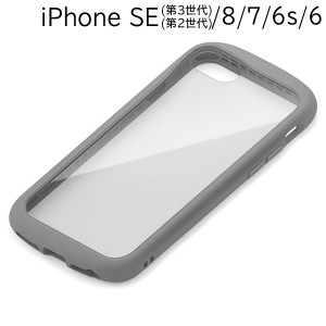 iPhone SE3/SE2/8/7/6s/6 ガラスタフケース グレー PG-22MGT02GY (メール便送料無料)