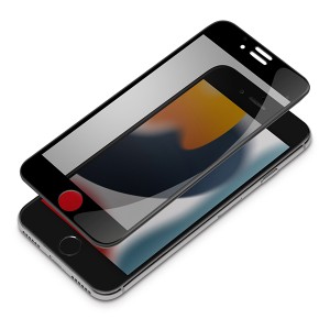 iPhone SE3/SE2/8/7/6s/6 ガイドフレーム付 液晶保護ガラス 覗き見防止 PG-22MGL05MB (メール便送料無料)
