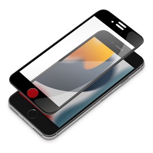 iPhone SE3/SE2/8/7/6s/6 ガイドフレーム付 抗菌/抗ウイルス液晶保護ガラス スーパークリア PG-22MGLK01CL (メール便送料無料)