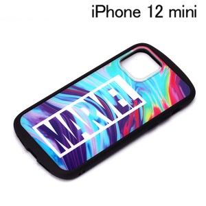 MARVEL iPhone 12 mini用 ガラスタフケース ロゴ/マーブル PG-DGT20F20MVL (メール便送料無料)