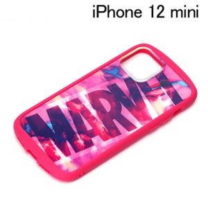 MARVEL iPhone 12 mini用 ガラスタフケース ロゴ/ピンク PG-DGT20F21MVL (メール便送料無料)