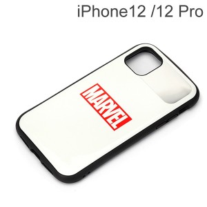 MARVEL iPhone 12/12 Pro用 ハイブリッドタフケース ロゴ/ホワイト PG-DPT20G24MVL (メール便送料無料)