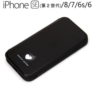 バットマン iPhone SE/8/7/6s/6用 ガラスフリップケース ハーレイ・クイン PG-WGF20M05HLQ (メール便送料無料)