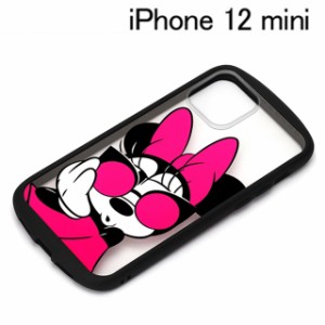 ディズニーiPhone 12 mini用 ガラスタフケース ミニーマウス PG-DGT20F02MNE (メール便送料無料)