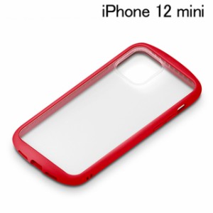 iPhone 12 mini用 ガラスタフケース ラウンドタイプ レッド PG-20FGT02RD (メール便送料無料)