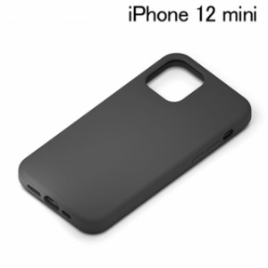 iPhone 12 mini用 シリコンスリムケース ブラック PG-20FSC01BK (メール便送料無料)