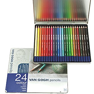 サクラクレパス ヴァンゴッホ色鉛筆24色セット（メタルケース入） T9773-0024 J51-231705