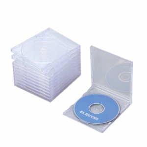 【送料込】 CD/DVDプラケース/1枚収納/10パック/クリア / エレコム株式会社