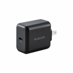 AC充電器/USB充電器/USB Power Delivery認証/30W/USB-C1ポート/スイングプラグ/ブラック / エレコム株式会社