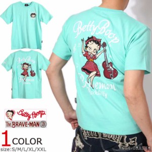 在庫限りセール SALE 30%off The BRAVE-MAN ベティブープ 半袖 Tシャツ(BBB-2114)ブレイブマン BETTY BOOP 刺繍  ご奉仕品の為返品交換不