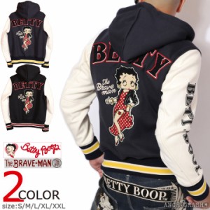 【店内全品p5倍!6/11am9:59迄】The BRAVE-MAN ベティブープ ボンディングスタジャン(BBB-2242)ブレイブマン BETTY BOOP 刺繍