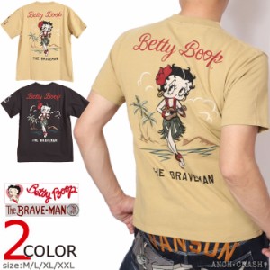 The BRAVE-MAN ベティブープ 半袖Tシャツ(BBB-2415)【送料無料】ブレイブマン BETTY BOOP 刺繍