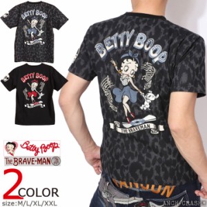 【店内全品p5倍!6/11am9:59迄】The BRAVE-MAN ベティブープ 半袖Tシャツ(BBB-2416)【送料無料】ブレイブマン BETTY BOOP 刺繍