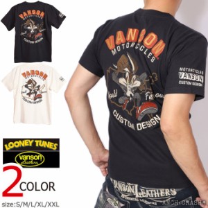 【店内全品p5倍!6/2am09:59迄】VANSON ルーニー・テューンズ コラボ COYOTE 半袖Tシャツ(LTV-2212)バンソン LOONEY TUNES 刺繍