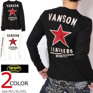 VANSON バンソン スター ロンT(NVLT-2401)長袖Tシャツ 刺繍