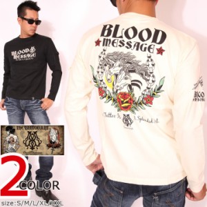 BLOOD MESSAGE 3 HORSES ロンＴ(BLLT-1060)長袖 Tシャツ ブラッドメッセージ【メール便送発送】ポスト投函の為※日時指定・代引き不可