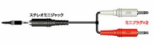 JVCケンウッド　変換オーディオコード ステレオミニジャック-ミニプラグ×2 　0.25m CN-139A
