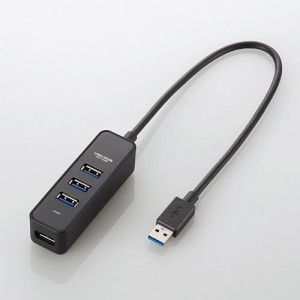 U3H-T405BBK　ELECOM(エレコム)　マグネット付き4ポートUSB3.0ハブ