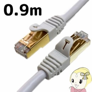 在庫処分　CAT7-7000-03W Tera Grand CAT7 LANケーブル 0.9m SSTP対応 ホワイト