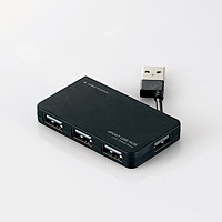 エレコム USB2.0ハブ(ケーブル収納タイプ) U2H-YKN4BBK