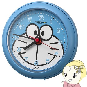 リズム時計 Rhythm 掛け時計 ブルー ドラえもん バスクロック 置き時計 強化防滴クロック キャラクター 掛置兼用