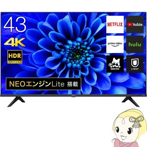 在庫僅少　Hisense ハイセンス 4K 液晶テレビ NEOエンジン Lite搭載 BS/CS 4Kチューナー 内蔵 43E6G [43インチ]