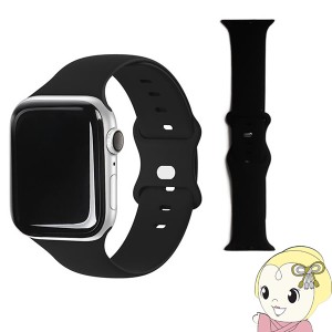 Apple Watch 44/42mm 用 シリコンバンド ブラック EGD21777AWBK