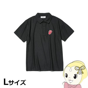 在庫処分　バックスピン ポロシャツ ローリングストーンズ Lサイズ ブラック The Rolling Stones LOGO POLO SHIRT BA02W701L-BK